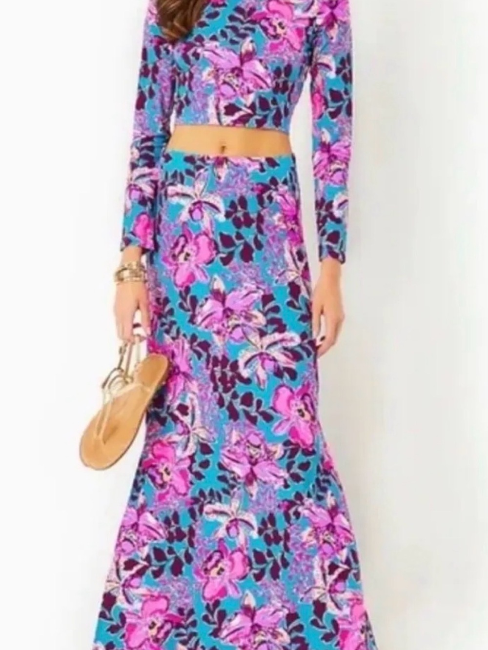 Lilly Pulitzer- Nessi Maxi Set in Orchid You Not- NWT- Size Large